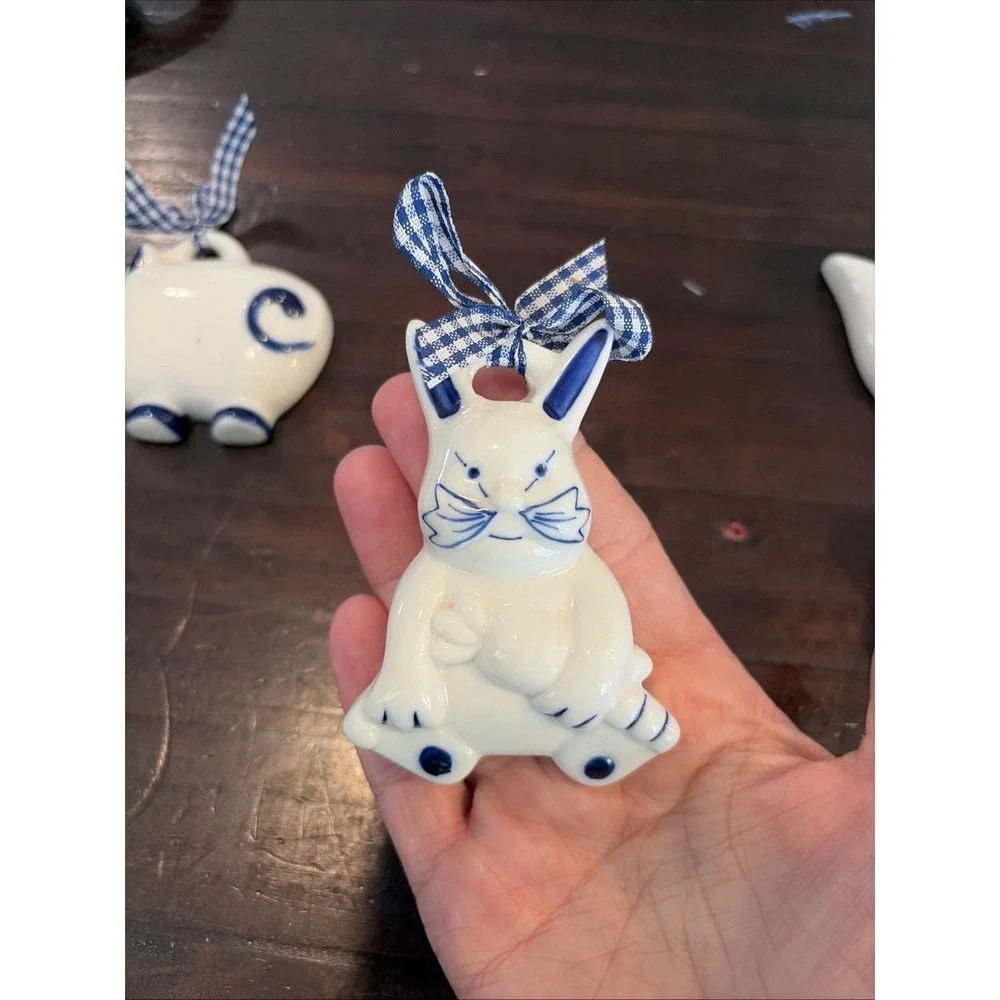 Vintage Animals Porcelain Ornaments 